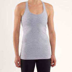 lululemon athletica Heather Gray Racerback Tank Top